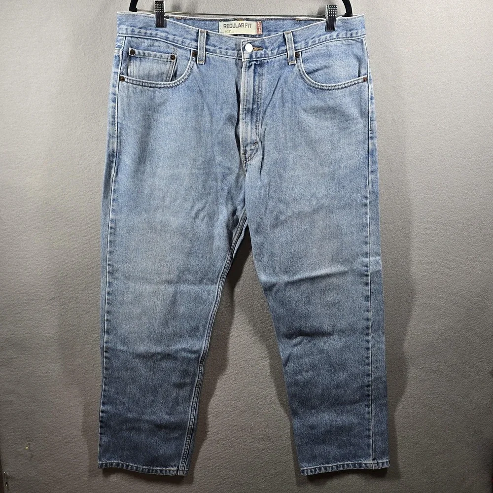 Vintage Levis 505 Jeans Mens 38x30 Denim Blue‎ Regular Fit Straight Leg Y2K